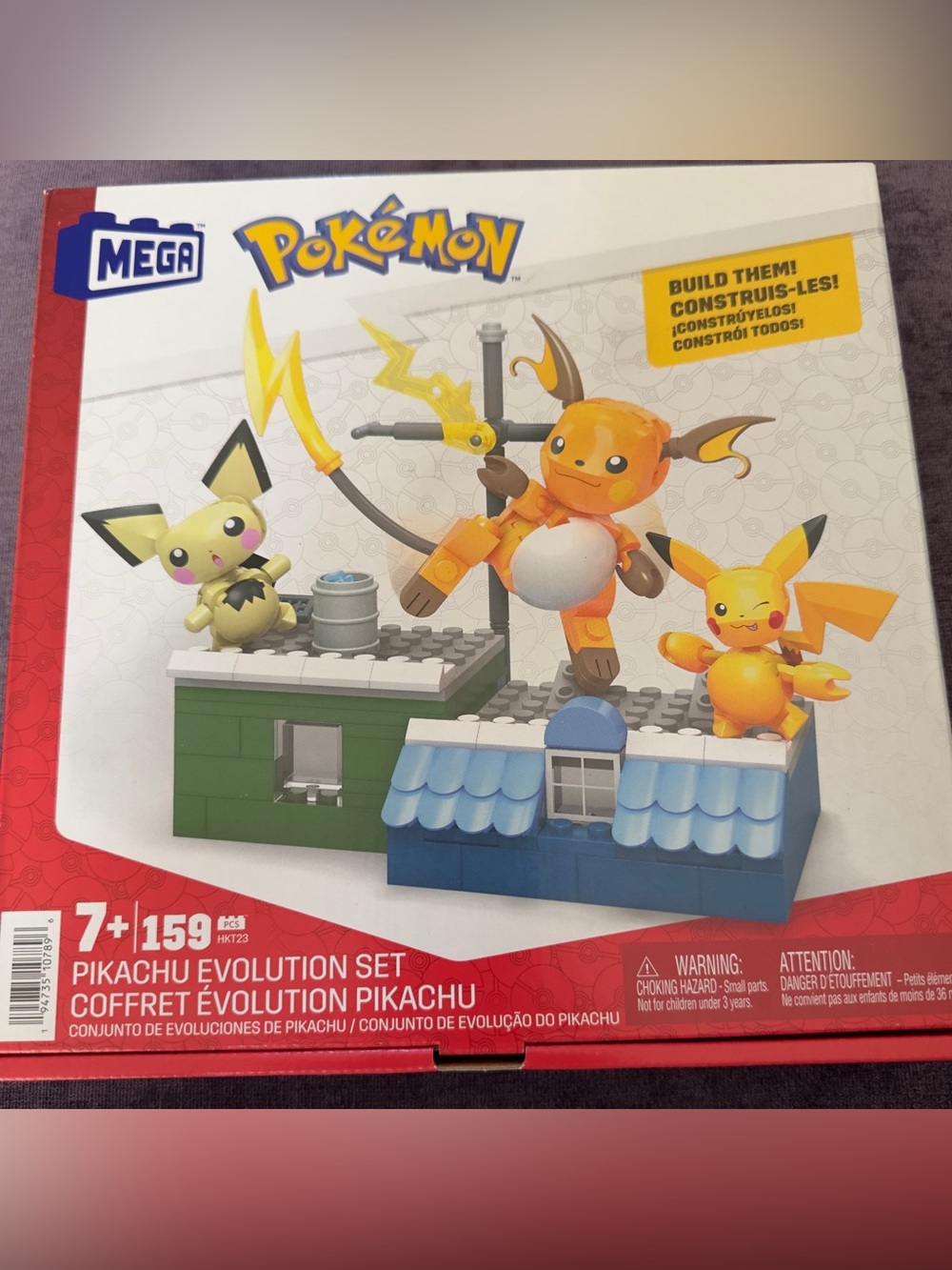 Mega Pokémon Pikachu Evolution Set - Orange and Yellow Raichu Playset